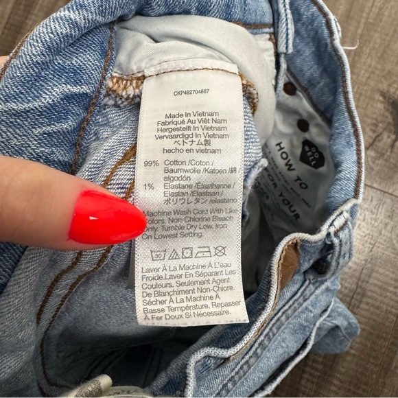 Madewell The Perfect Vintage Wide-Leg Crop Jean Altoona Wash Cotton Blend Sz 23 - Picture 5 of 7